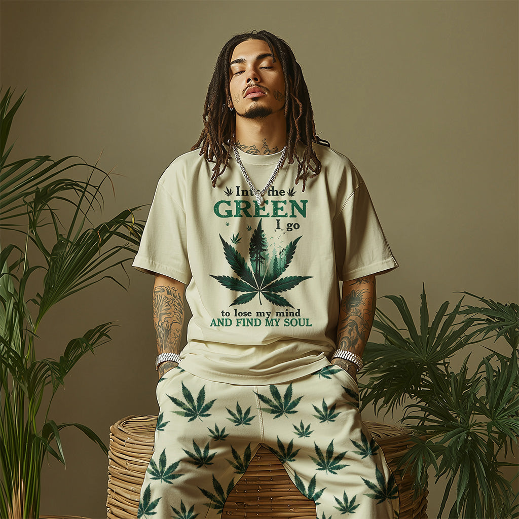 Into The Green I Go T-shirt And Pants Set