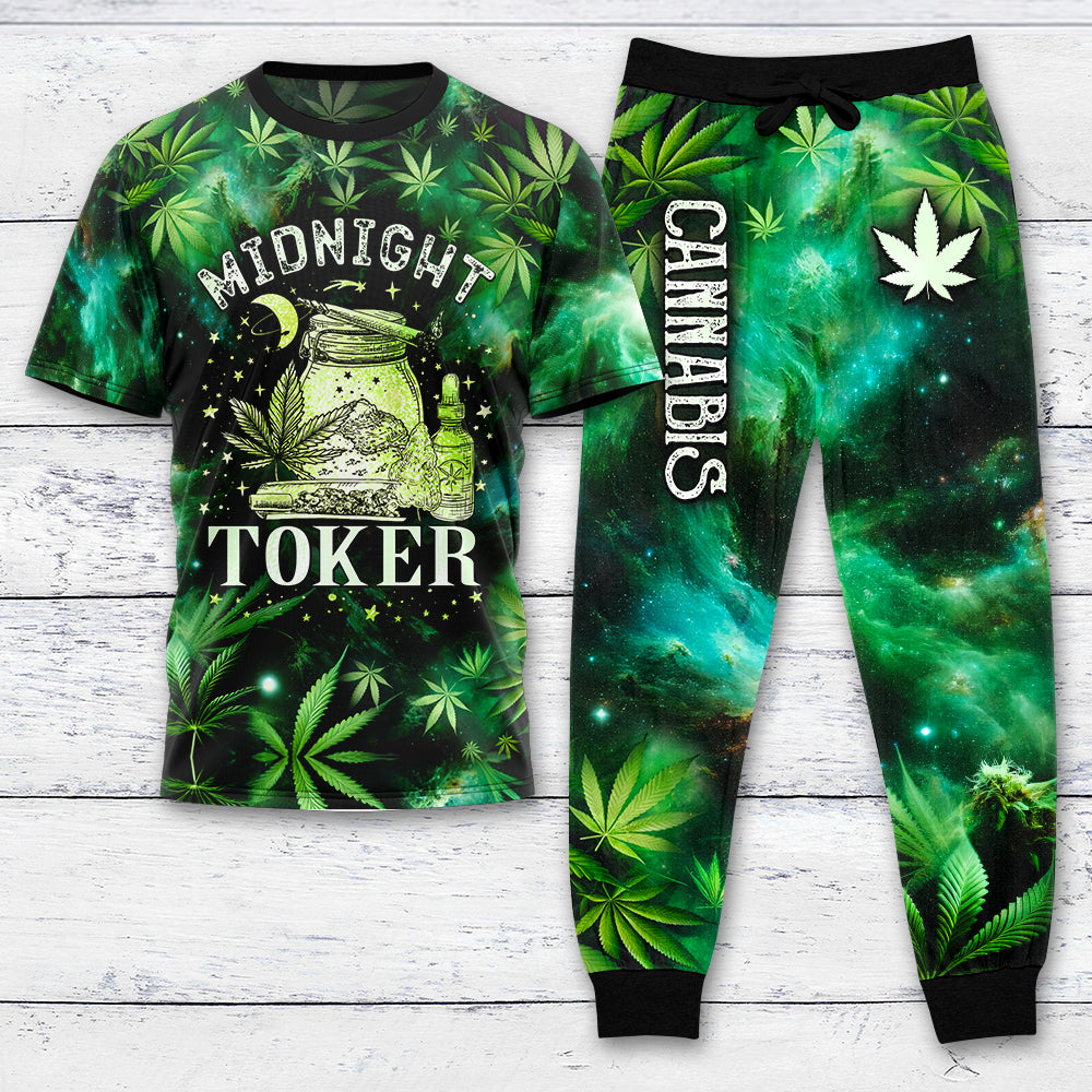 Midnight Toker Green Galaxy T-shirt And Pants Set (Mystery Tee Included)