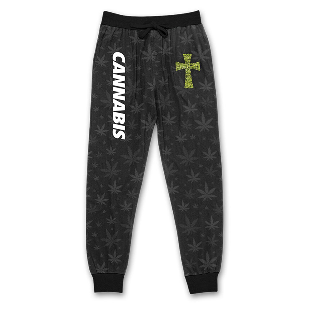 Jesus Is My Savior Weed Is My Therapy T-shirt And Pants Set (Mystery Tee Included)