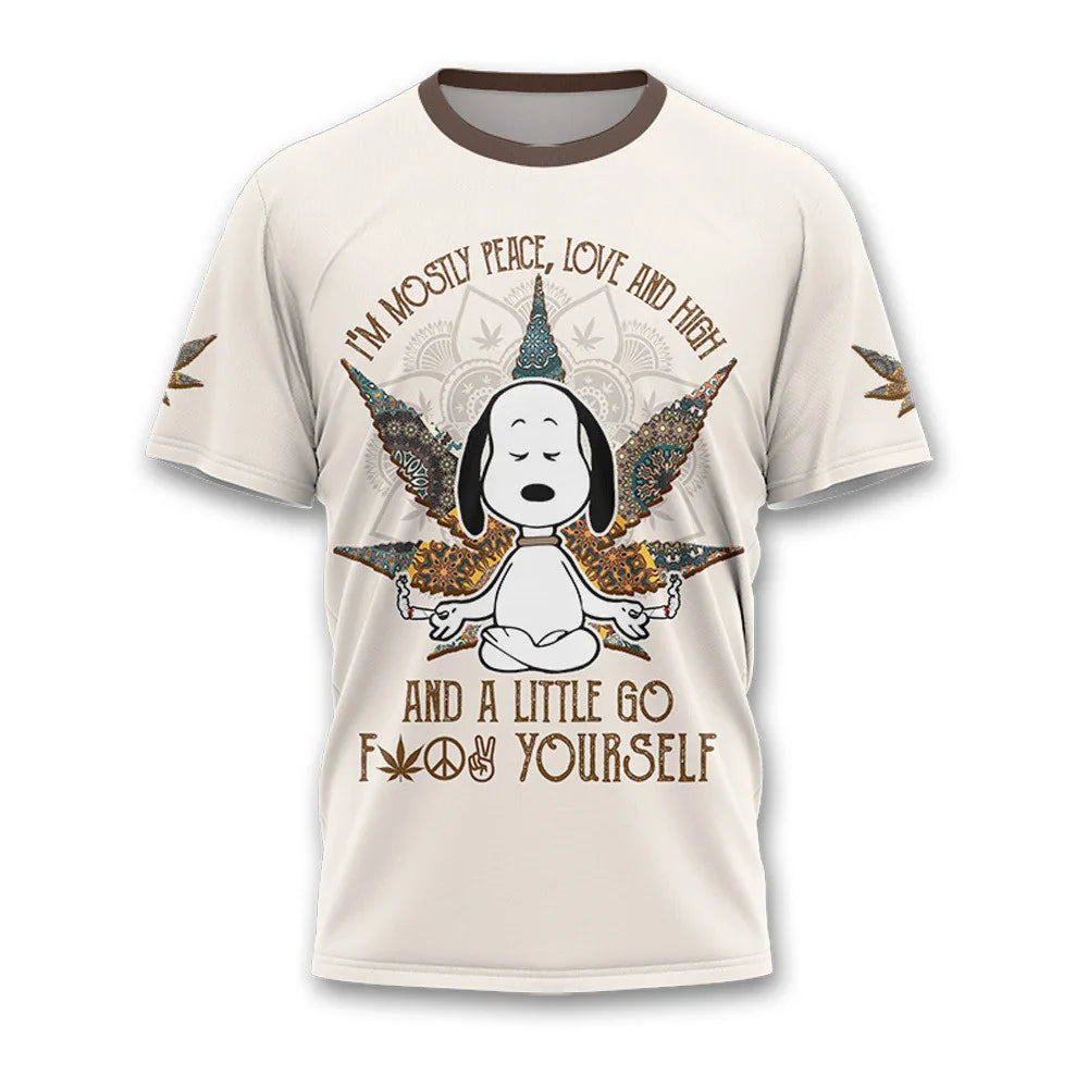SNP Peace Love And High T-shirt And Pants Set