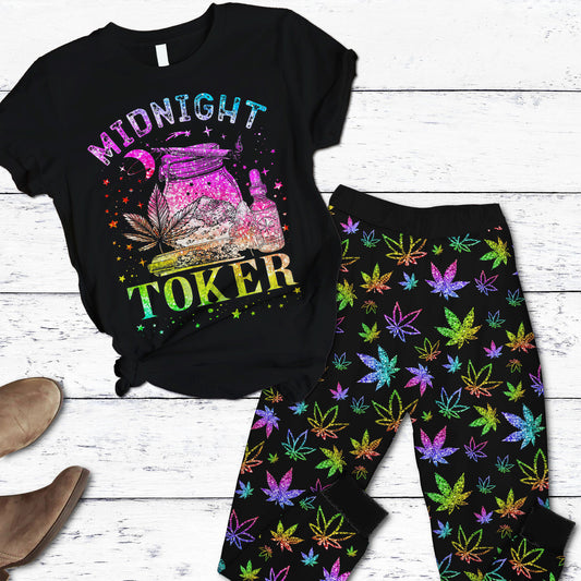 Midnight Toker Glitter T-shirt And Pants Set (Mystery Tee Included)